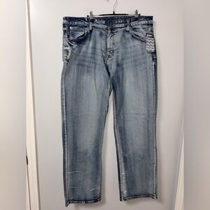 Zubaz‎ designer NFL apparel jeans distressed fashion 40 x 36 NWT